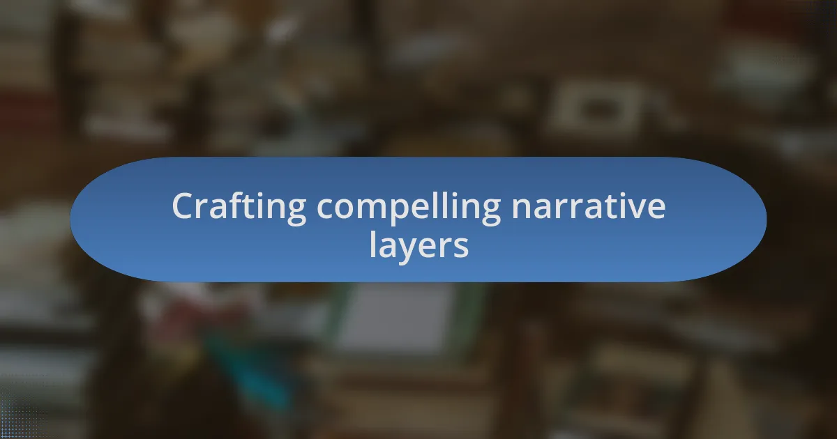 Crafting compelling narrative layers