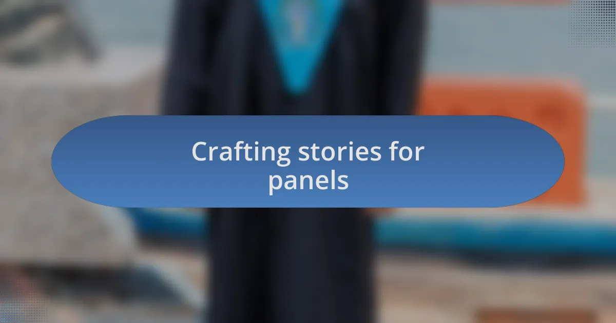 Crafting stories for panels