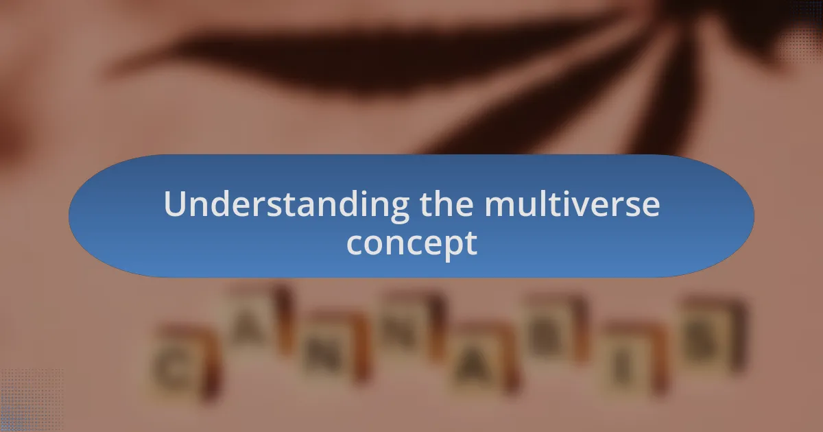 Understanding the multiverse concept